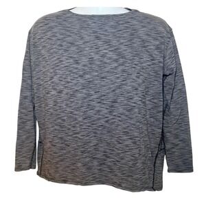 Lululemon Back In Action Gray Long Sleeve Athletic Top Boatneck Womens 1X/2X